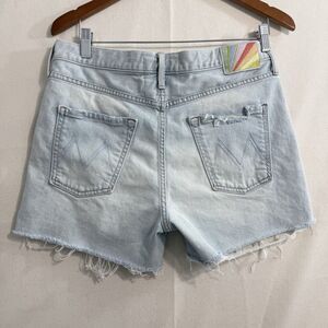 Mother The Proper Denim Shorts Light Blue Wash Women Size 28